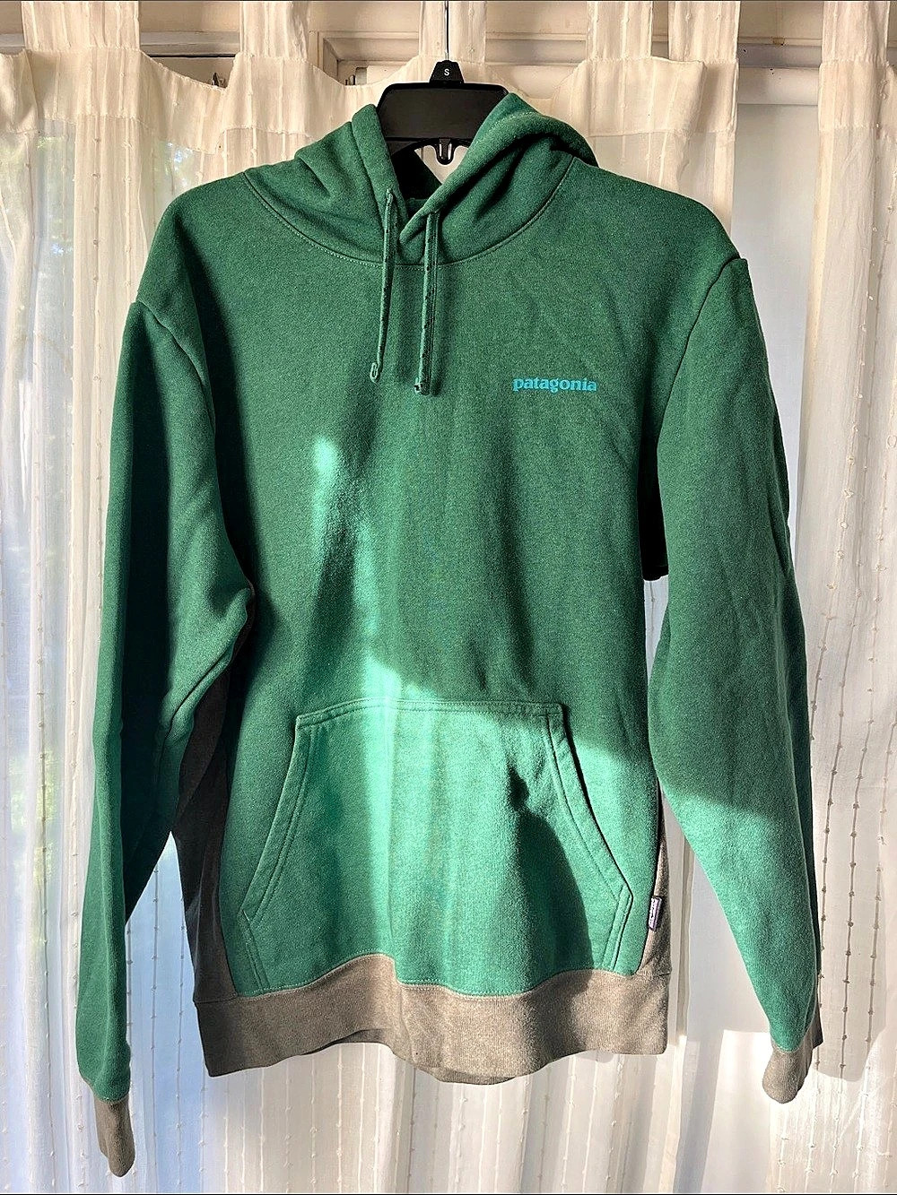 Patagonia Men's Line Logo Badge Lightweight Pullover Hoodie Green